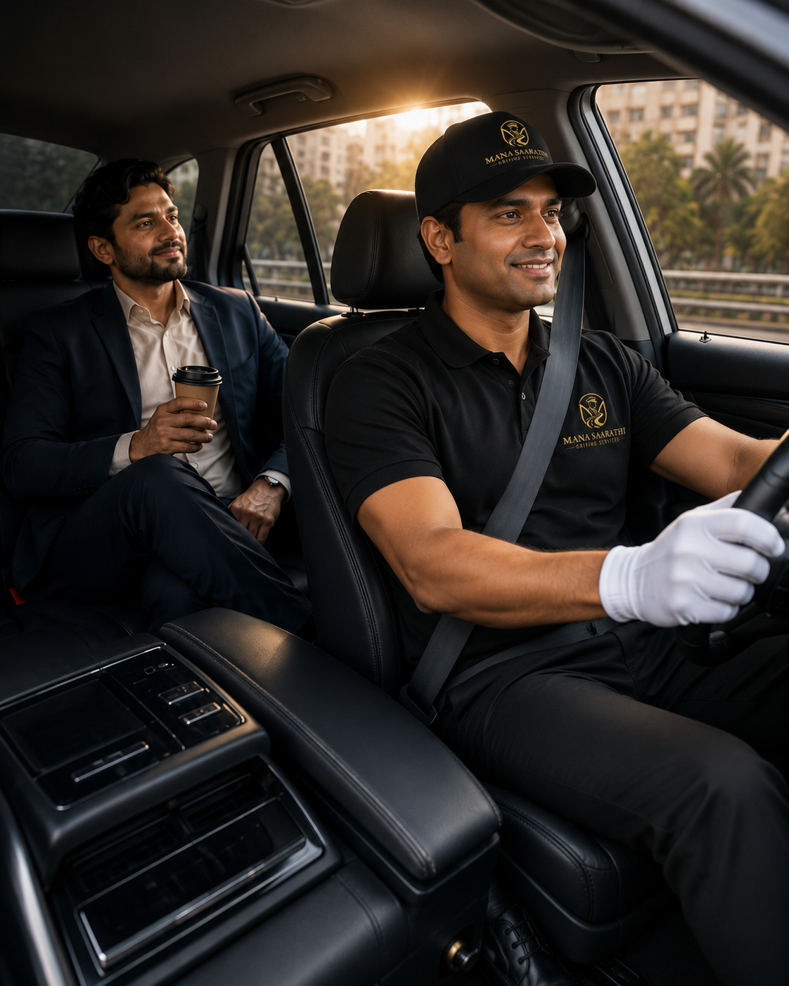 Mana Saarathi Professional Chauffeur Driving Luxury Vehicle